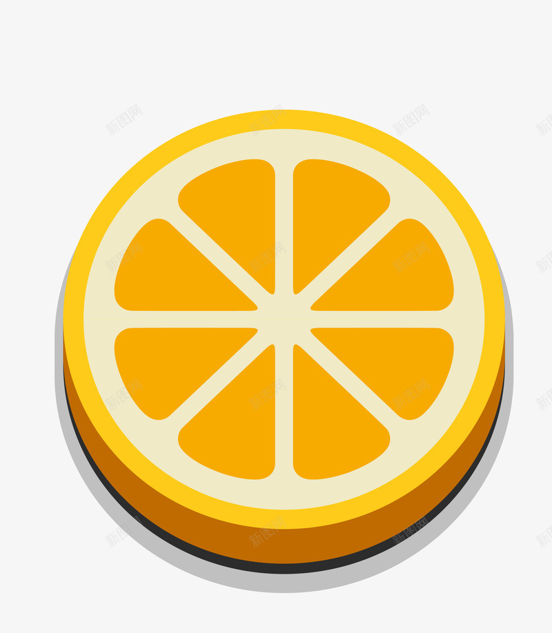 卡通橙子横切面png免抠素材_新图网 https://ixintu.com 卡通橙子 卡通水果 卡通水果素材 橙子 橙子横切面 橙子素材