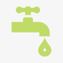 水龙头水简单的绿色图标png_新图网 https://ixintu.com tap water 水 水龙头