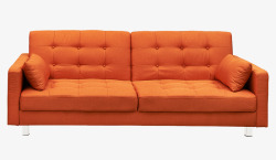 橘色布艺沙发素材
