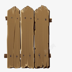 棕色钉子木板栅栏高清图片