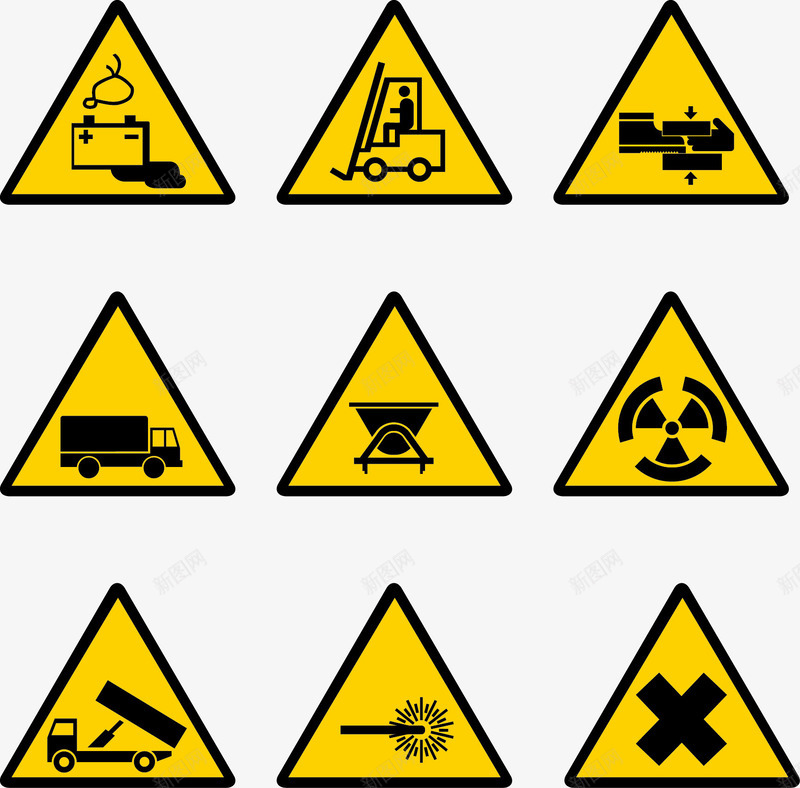 建筑工地安全警告标志png免抠素材_新图网 https://ixintu.com 安全标志 实用标志 工地建筑 警告标志