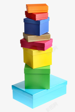 彩色纸盒彩色纸箱高清图片