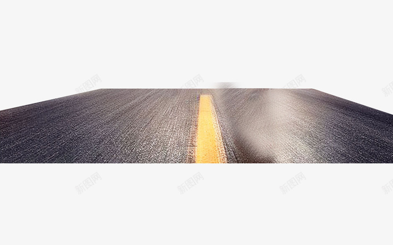 手绘公路png免抠素材_新图网 https://ixintu.com 公路 安全线 手绘 道路 黄线