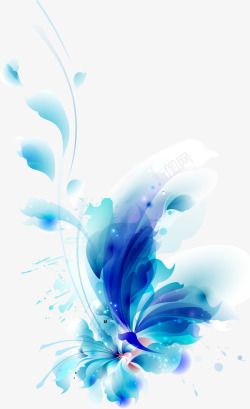 蓝色的花瓣蓝色炫彩图案高清图片