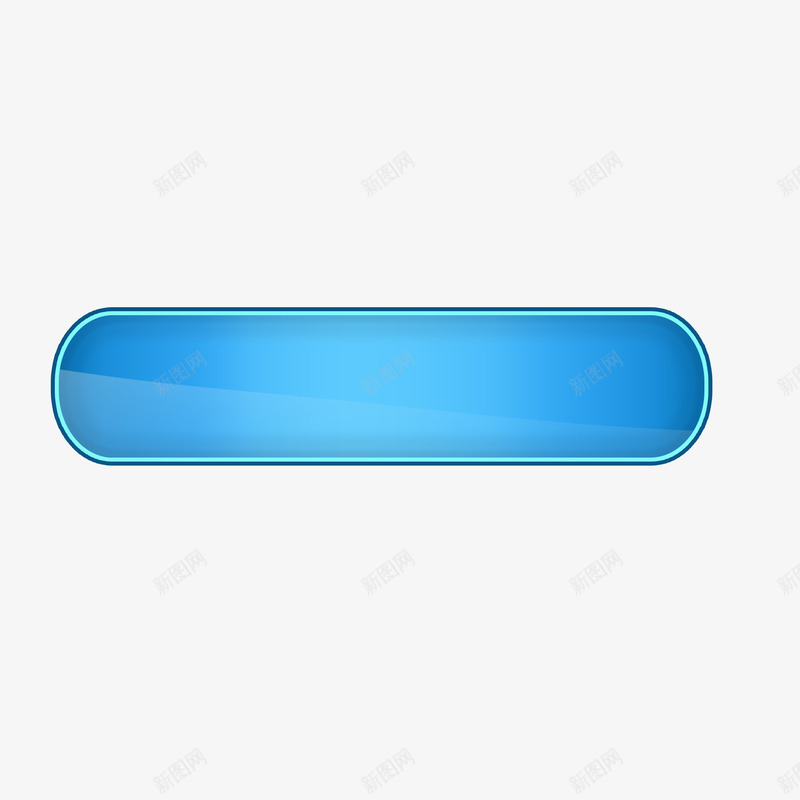 蓝色标题框科技感按钮图标png_新图网 https://ixintu.com 便签按钮 按钮 标题 科技感按钮 蓝色标题框