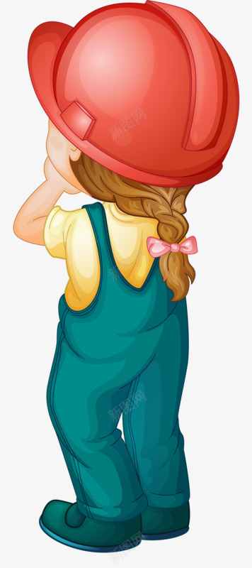 戴安全帽的女孩png免抠素材_新图网 https://ixintu.com 卡通 女孩 安全帽 安全帽佩戴方法 手绘