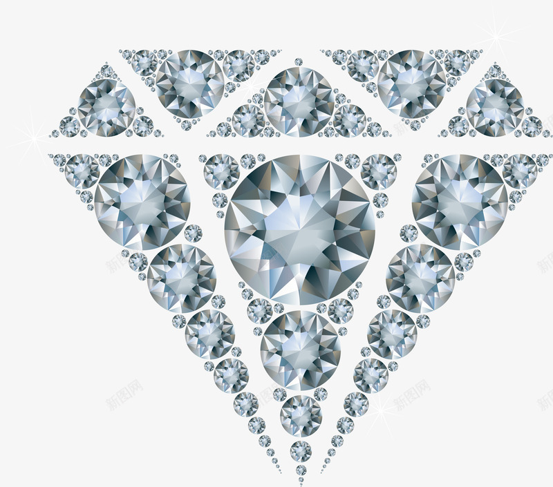 钻石装饰元素矢量图eps免抠素材_新图网 https://ixintu.com 拼接 装饰 钻石 首饰 矢量图