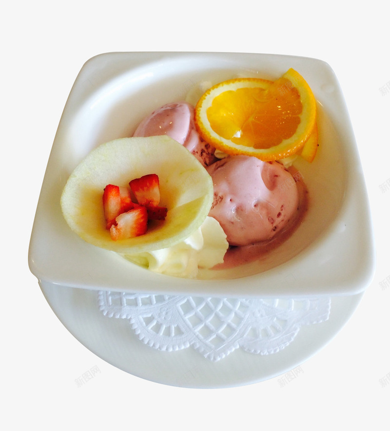 水果冰淇淋png免抠素材_新图网 https://ixintu.com 冰淇淋 夏天 橙子 水果 水果冰淇淋 草莓粒