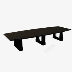 黑色会议木制桌子素材