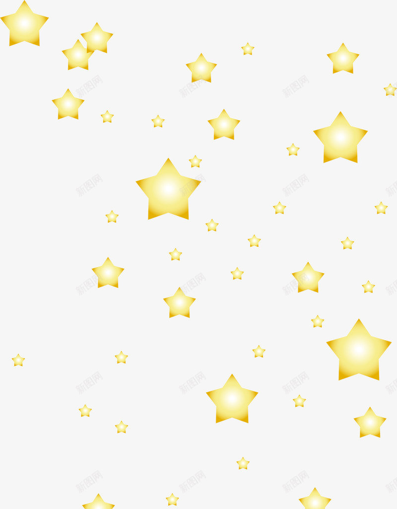 黄色漂浮星星png免抠素材_新图网 https://ixintu.com 梦幻星星 漂浮星空 繁星点点 装饰图案 闪耀夜空 黄色星星