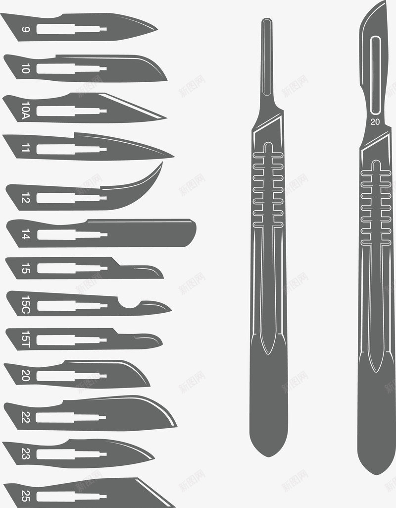 医用手术刀png免抠素材_新图网 https://ixintu.com 医疗护理 手术刀 手术器械 矢量刀头