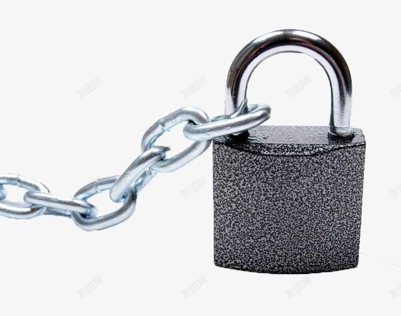 铁链上的锁png免抠素材_新图网 https://ixintu.com 安全 铁链 锁