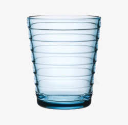 蓝色碳酸水玻璃杯蓝色透明创意玻璃杯高清图片