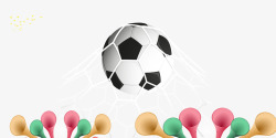彩色的少年足球字冲向球网的足球高清图片