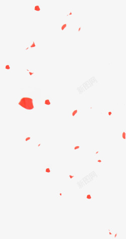 红色花瓣效果海报植物素材
