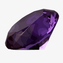 材质坚硬深紫色多边形钻石高清图片