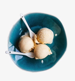 一碗冰淇淋一碗芒果冰淇淋高清图片