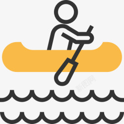 夏季奥运独木舟图标高清图片