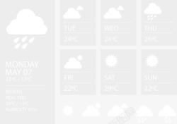 天气信息手绘天气预报高清图片