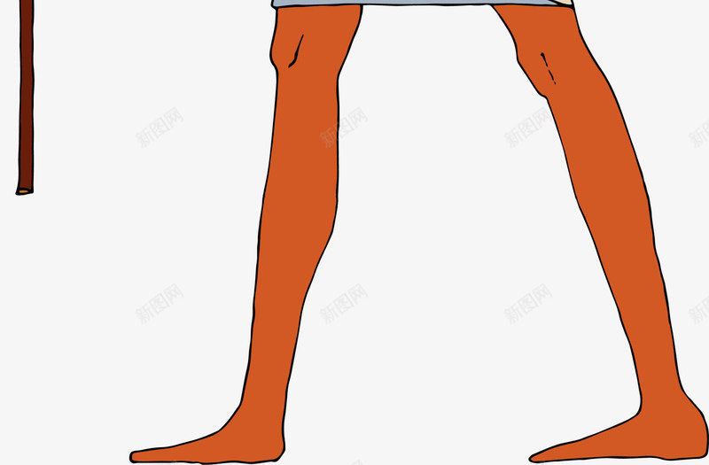 卡通人物阿努比斯png免抠素材_新图网 https://ixintu.com 卡通人物 复古 棕色拐杖 狗头人 神话人物 阿努比斯