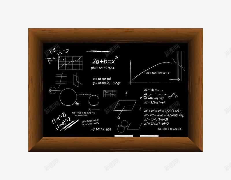 数学公式黑板png免抠素材_新图网 https://ixintu.com png图片素材 免费png下载 数学公式 黑板