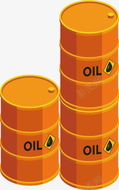 25D立体化快递业石油桶矢量图图标图标