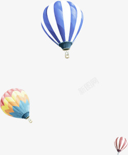 漂浮气球彩色春天漂浮热气球装饰高清图片