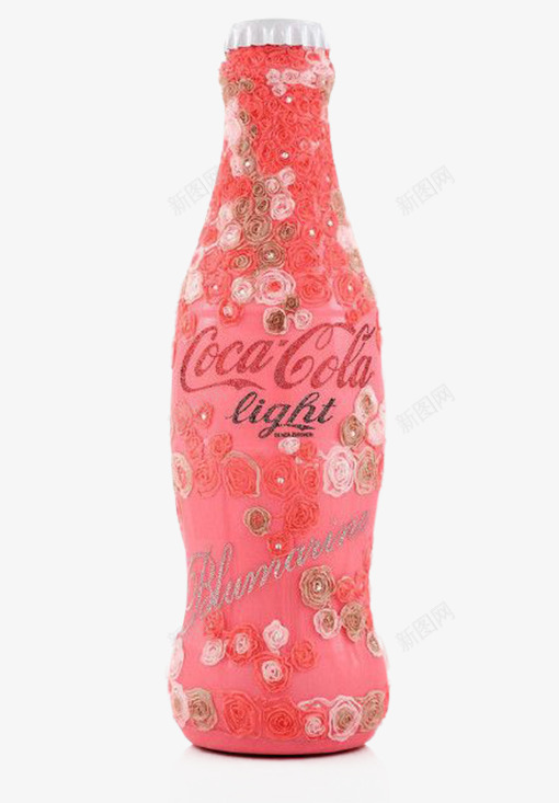 粉色创意图案可口可乐瓶子png免抠素材_新图网 https://ixintu.com 创意 可口 可口可乐 可口可乐瓶 可口可乐瓶子 图案 粉色 花朵