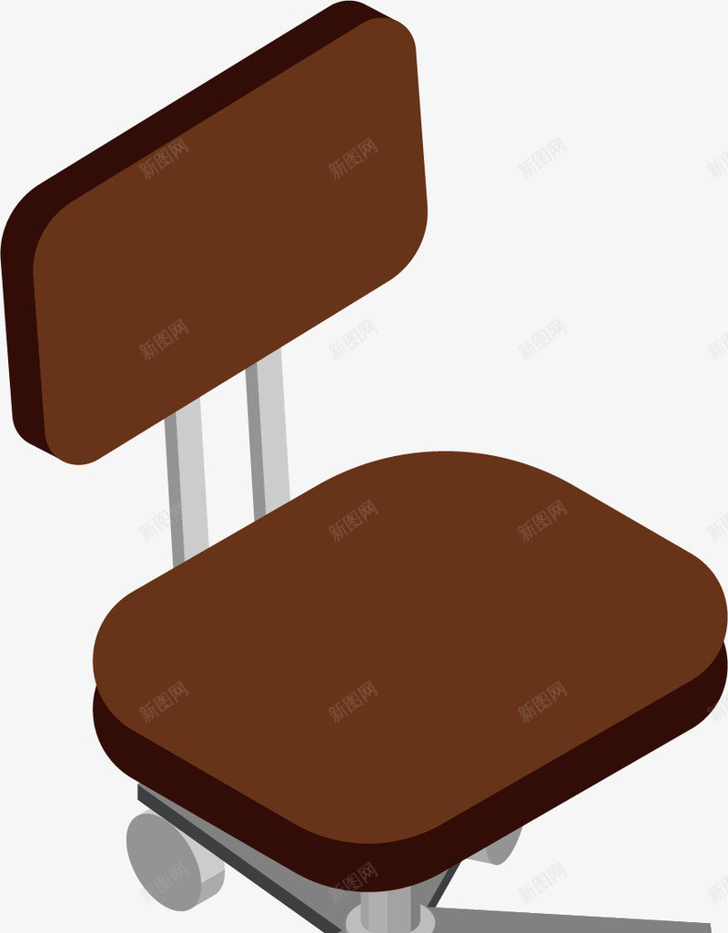 棕色的椅子矢量图ai免抠素材_新图网 https://ixintu.com 几何图形 创意 卡通手绘 工具 棕色 椅子 矢量图