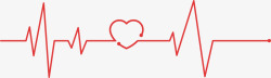 公益红色爱心心跳折线高清图片