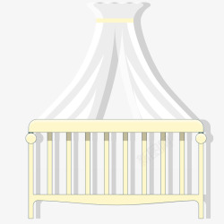 婴儿床蒙古包蚊帐和婴儿床手绘图高清图片