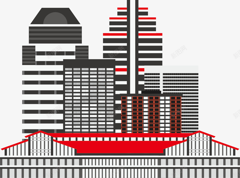 商场高楼大厦png免抠素材_新图网 https://ixintu.com 免抠PNG 办公楼 商业区 城市高楼 房子 楼房 贸易 金融