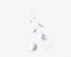 雪地脚印白色冬日雪地脚印高清图片