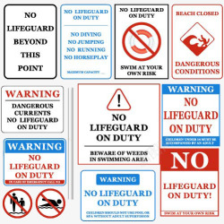 游泳安全警示牌素材