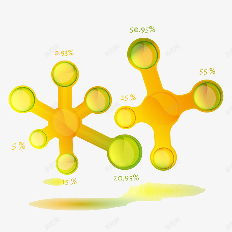 黄色发光数据分析块png免抠素材_新图网 https://ixintu.com 卡通 基因 彩色图 数据分析