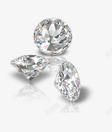 白色钻石装饰png免抠素材_新图网 https://ixintu.com 白色 装饰 钻石