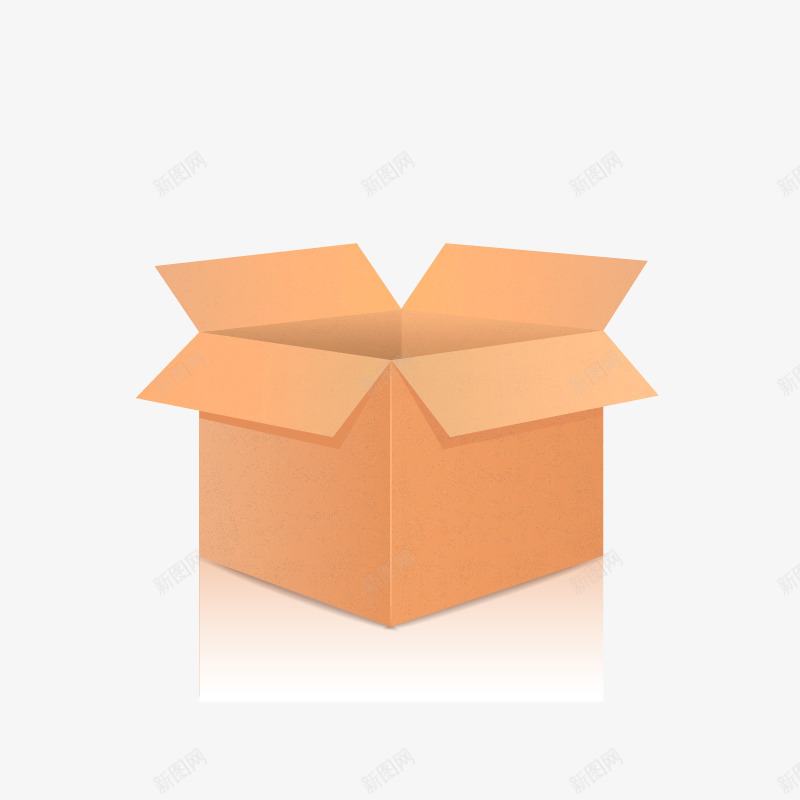 大纸箱矢量图ai免抠素材_新图网 https://ixintu.com 免扣png素材 免费png素材 包装箱 打开 盒子 黄色 矢量图