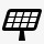 太阳能功率植物简单的黑色iph图标图标