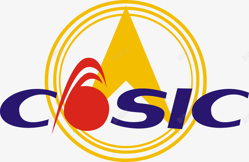 中国航天黄色logo图标psd_新图网 https://ixintu.com 中国航天logo模板 中国航天黄色logo 企业logo标志 图标 标志 标识