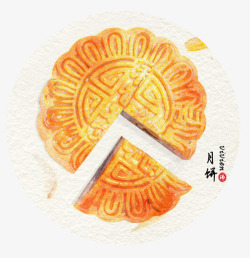 中秋节的手绘月饼素材