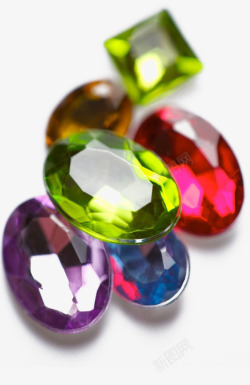 彩色的钻石珠宝素材