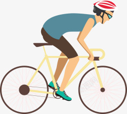 卡通人自行车职业选手高清图片