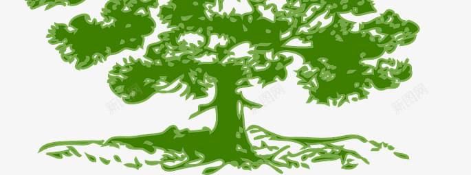 生命力大树绿色植物png免抠素材_新图网 https://ixintu.com 大树 植物 生命力 绿色