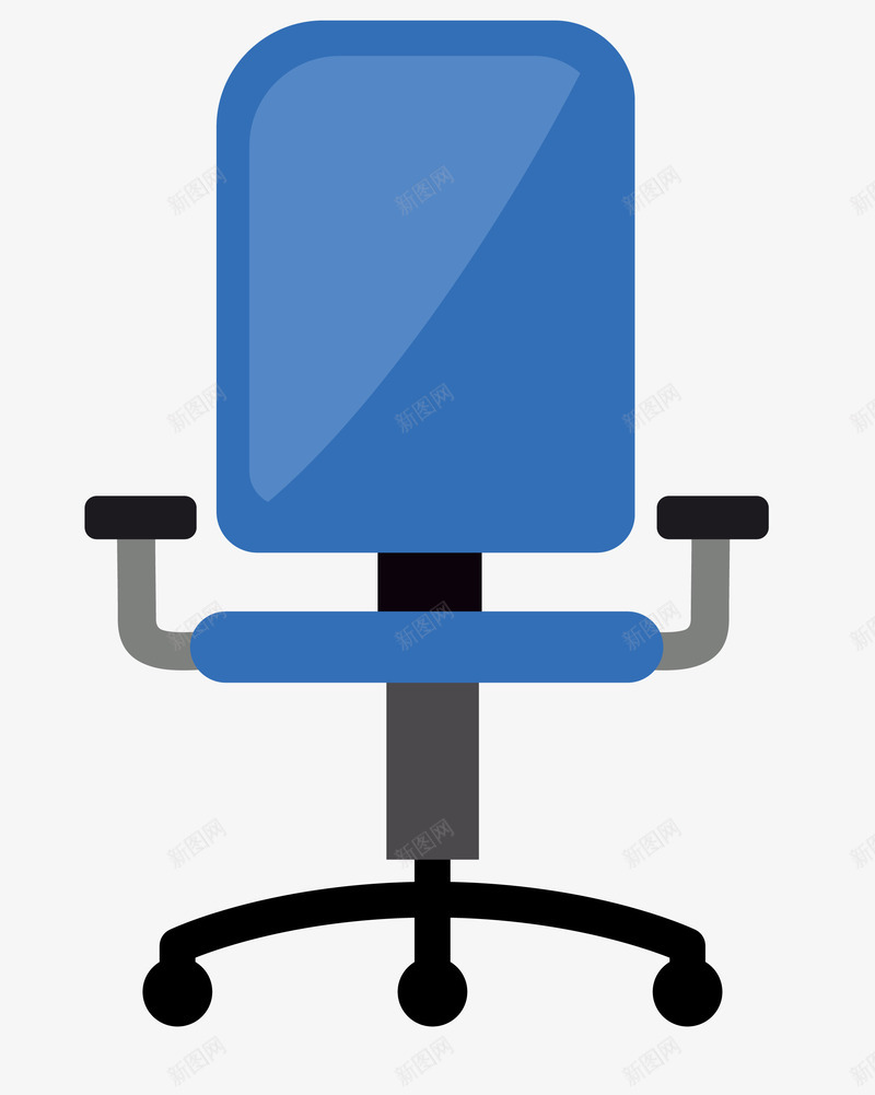 椅子矢量图ai免抠素材_新图网 https://ixintu.com 办公室 坐位 坐席 座位 椅子 矢量图 蓝色