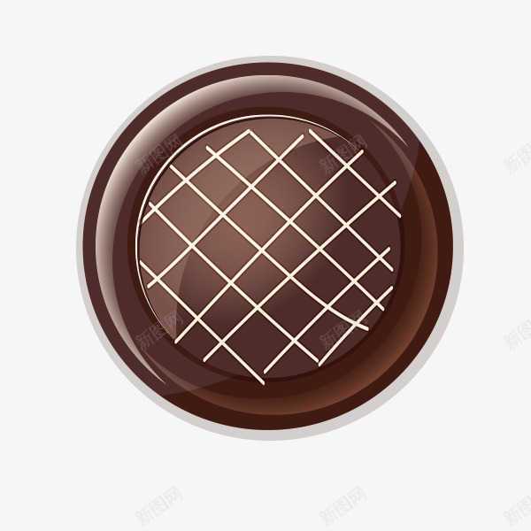 圆形巧克力png免抠素材_新图网 https://ixintu.com 一块 卡通 圆形 巧克力 手绘 棕色 白色 简图