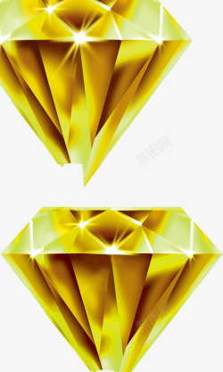 金色钻石财富元素素材