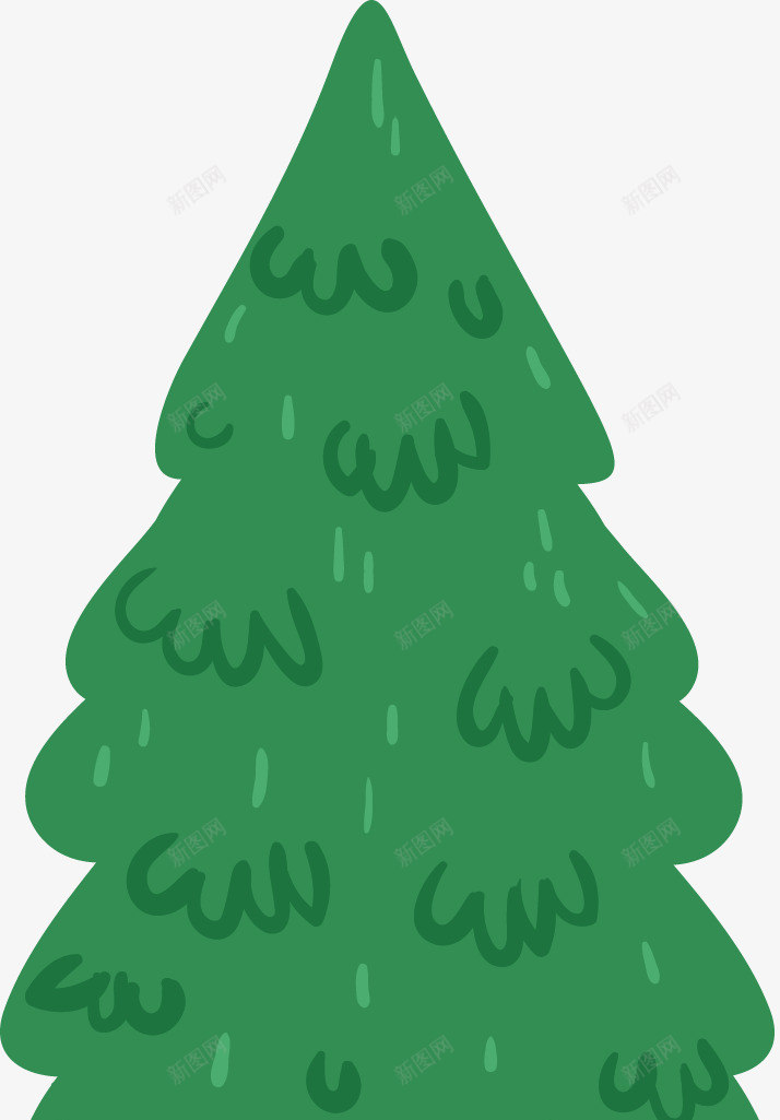 绿色的松树矢量图ai免抠素材_新图网 https://ixintu.com 夏天 松树 松鼠 棕色树干 植物 矢量图 绿色 雪松木
