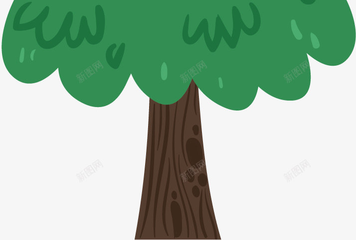 绿色的松树矢量图ai免抠素材_新图网 https://ixintu.com 夏天 松树 松鼠 棕色树干 植物 矢量图 绿色 雪松木