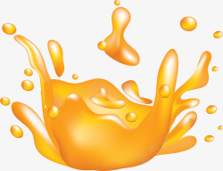 金橘色金橘色夏天果汁液体矢量图高清图片