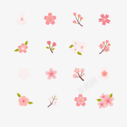 彩绘桃花小花朵高清图片